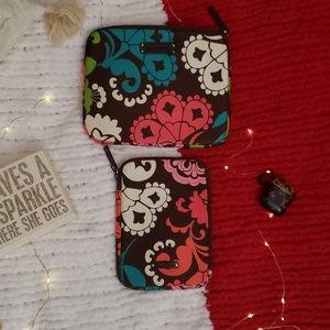 Set of two Vera Bradley tech sleeves